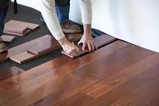 Hardwood floor installation 